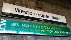 Weston-super-Mare station sign