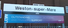 Weston-super-Mare station sign