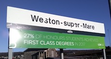 Weston-super-Mare station sign