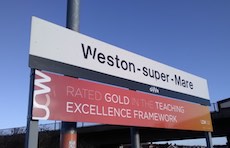 Weston-super-Mare station sign