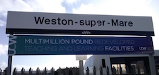 Weston-super-Mare station sign