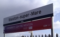 Weston-super-Mare station sign