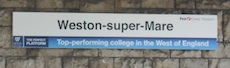 Weston-super-Mare station sign