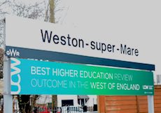 Weston-super-Mare station sign