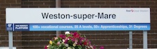 Weston-super-Mare station sign