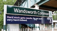 Wandsworth Common station sign