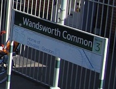 Wandsworth Common station sign