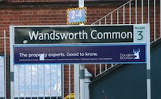Wandsworth Common station sign