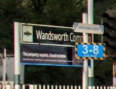 Wandsworth Common station sign