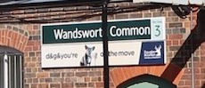 Wandsworth Common station sign