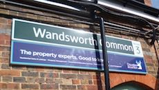 Wandsworth Common station sign