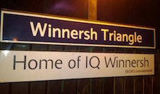 Winnersh Triangle station sign