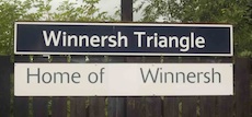 Winnersh Triangle station sign