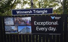 Winnersh Triangle station sign