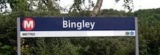 Bingley station sign