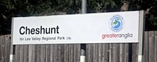 Cheshunt station sign