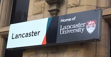 Lancaster station sign