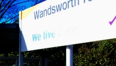 Wandsworth Town station sign